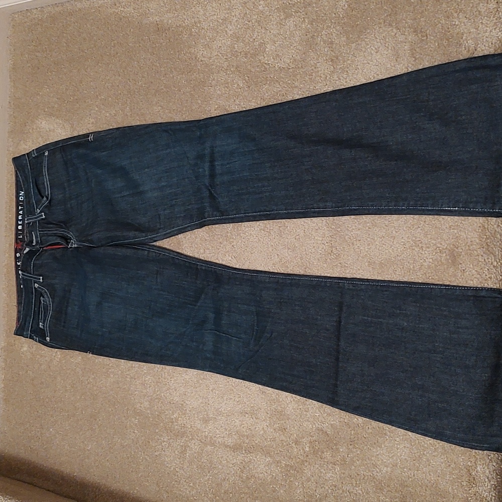 People's Liberation bootcut dark wash jeans